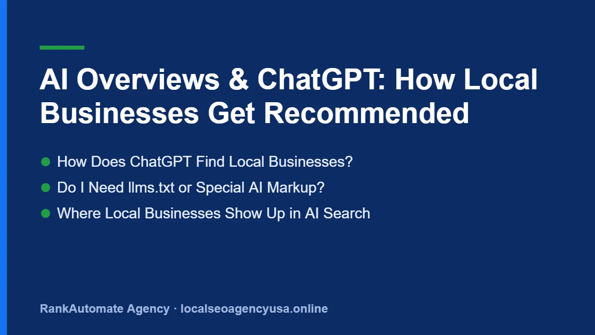 AI search for local business: How Does ChatGPT Find Local Businesses?