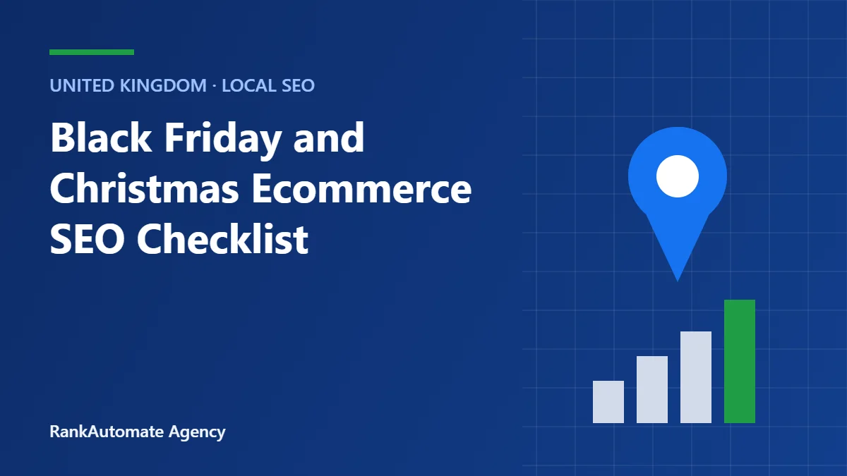 Black Friday and Christmas Ecommerce SEO Checklist