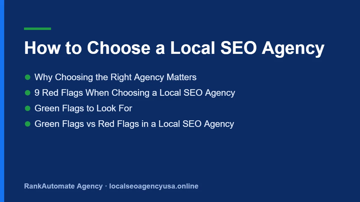 Choose a local SEO agency: Why Choosing the Right Agency Matters