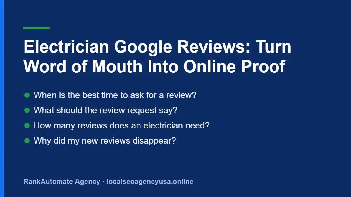 Electrician google reviews: When is the best time to ask for a review?