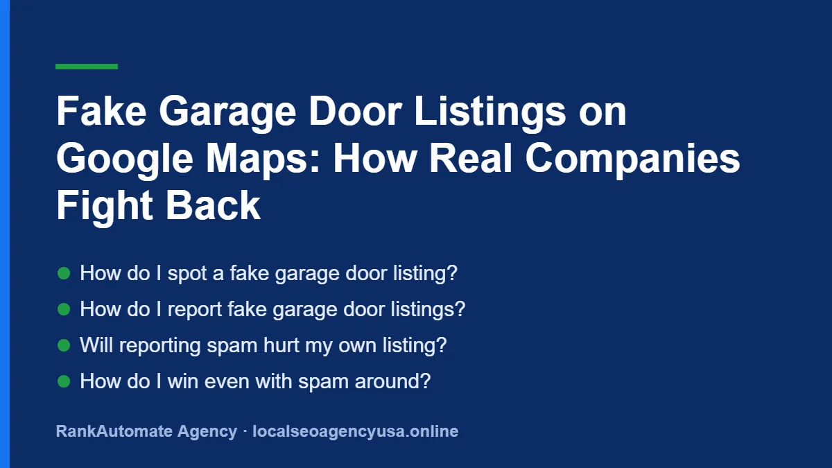 Fake garage door listings: How do I spot a fake garage door listing?