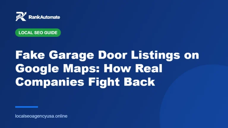 Fake Garage Door Listings on Google Maps: How Real Companies Fight Back – RankAutomate Agency