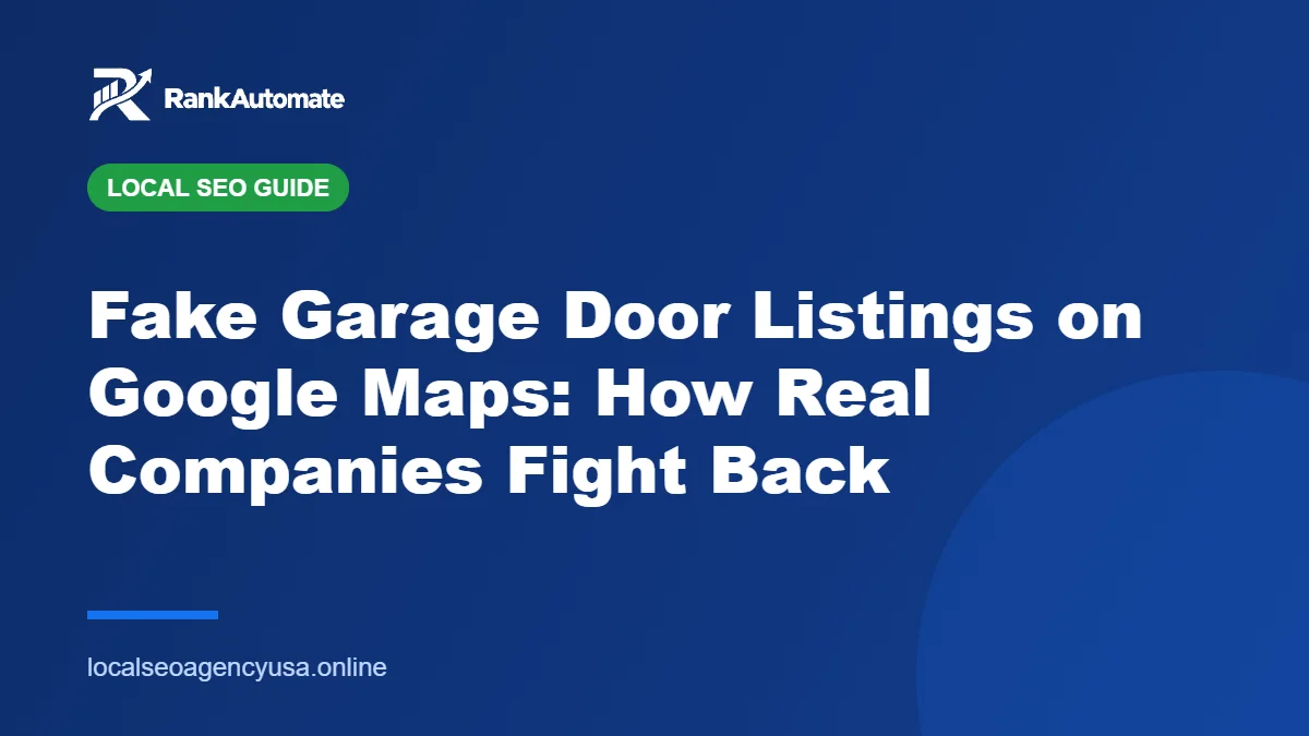 Fake Garage Door Listings on Google Maps: How Real Companies Fight Back – RankAutomate Agency