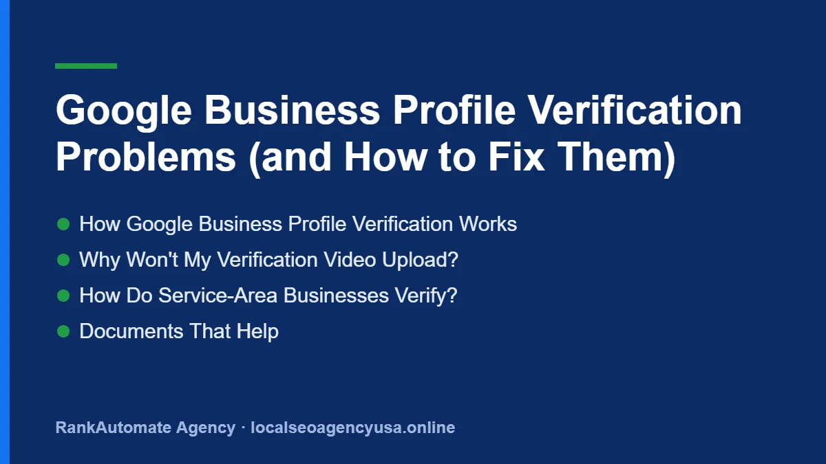 GBP verification problems: How Google Business Profile Verification Works