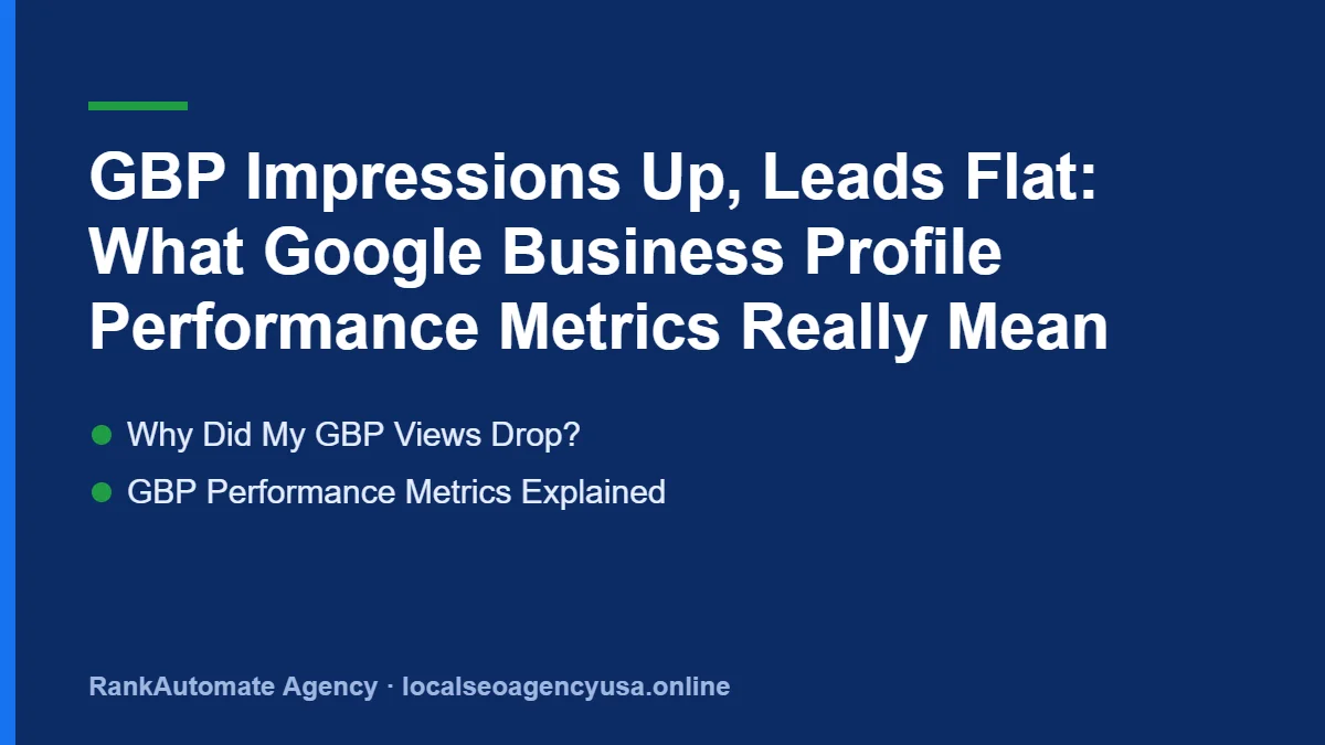 Google Business Profile performance metrics: Why Did My GBP Views Drop?