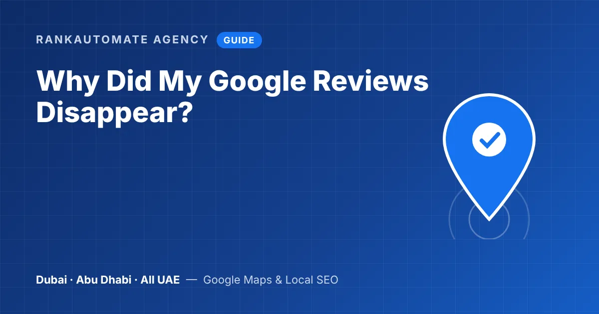 Google reviews disappeared