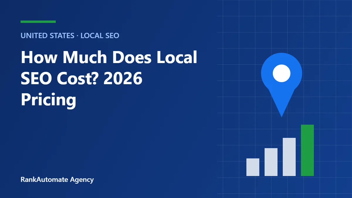 How Much Does Local SEO Cost? 2026 Pricing