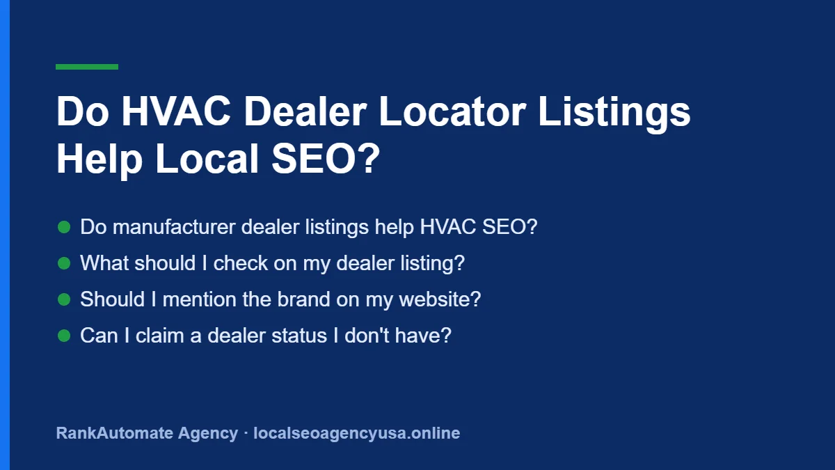 HVAC dealer locator: Do manufacturer dealer listings help HVAC SEO?