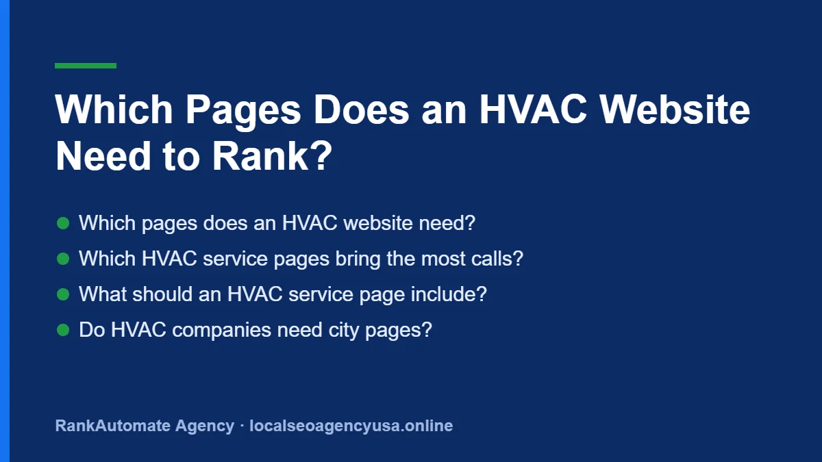 HVAC website: Which pages does an HVAC website need?