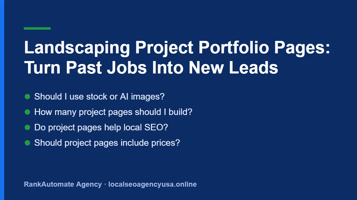 Landscaping project portfolio: Should I use stock or AI images?