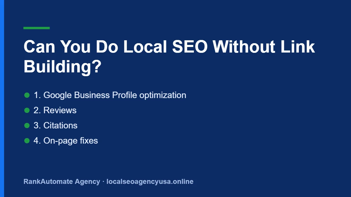 Local SEO without link building: 1. Google Business Profile optimization