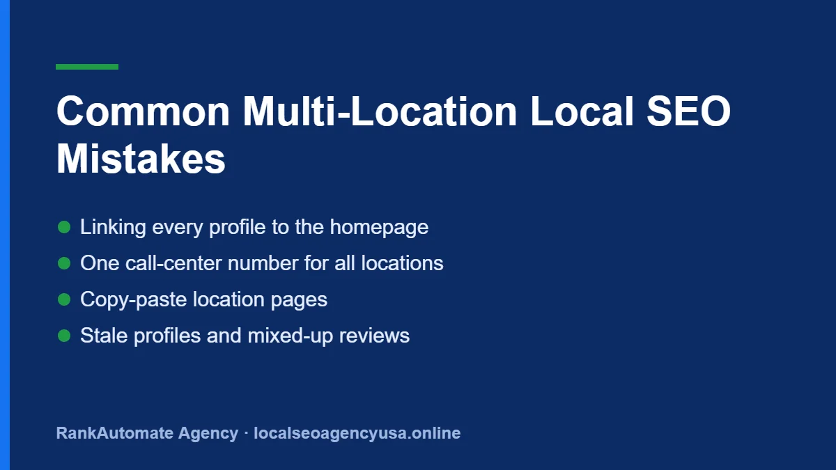 Multi-location local SEO mistakes to avoid when doing local SEO for multiple locations