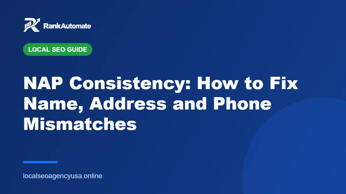 NAP Consistency: How to Fix Name, Address and Phone Mismatches – RankAutomate Agency