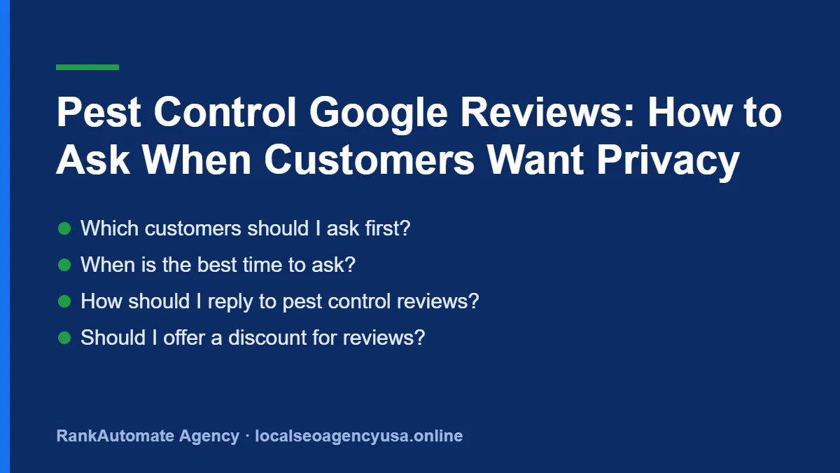 Pest control google reviews: Which customers should I ask first?