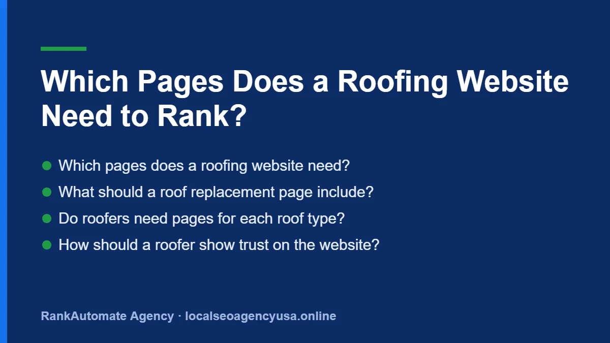 Roofing website: Which pages does a roofing website need?