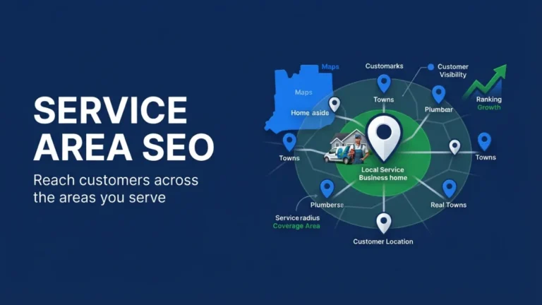 Service area SEO: a home-service business reaching customers in the towns around its base