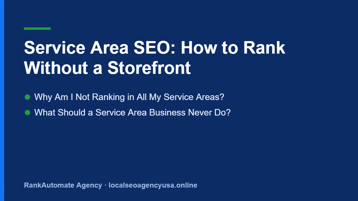 Service area SEO: Why Am I Not Ranking in All My Service Areas?