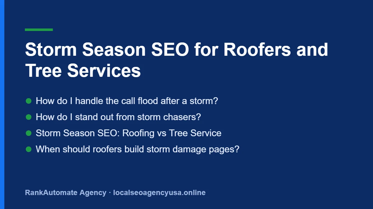 Storm season SEO: How do I handle the call flood after a storm?
