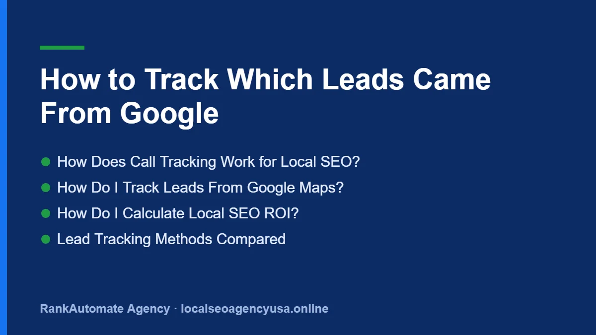 Track local SEO leads: How Does Call Tracking Work for Local SEO?