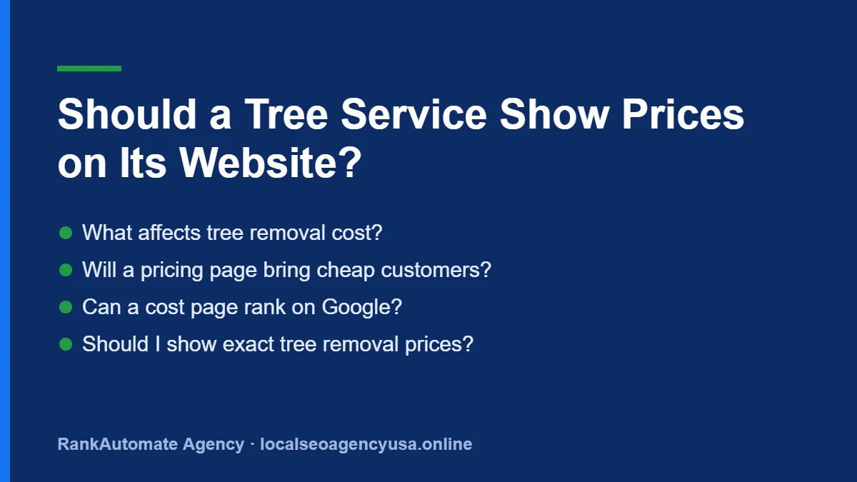 Tree service show prices: What affects tree removal cost?
