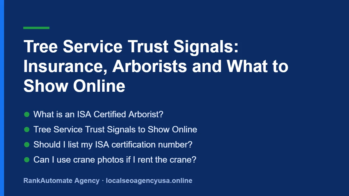 Tree service trust signals: What is an ISA Certified Arborist?