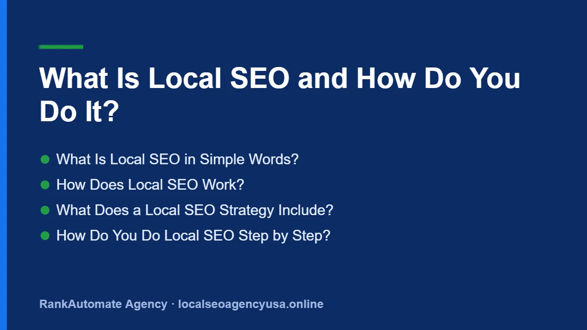 What is local SEO: What Is Local SEO in Simple Words? How Does Local SEO Work?